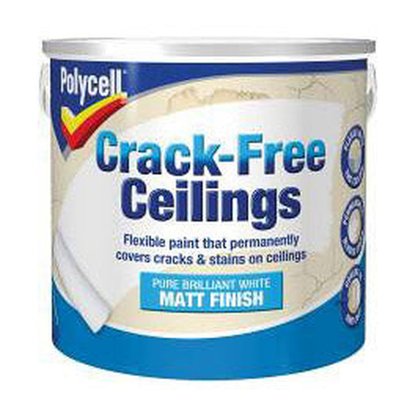 Polycell Crack-Free Ceilings smooth matt 2.5L tin