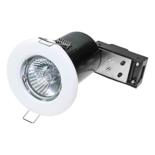 Powermaster fixed fire rated downlight in white