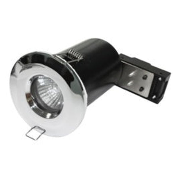 Powermaster IP65 fire rated fixed downlight chrome