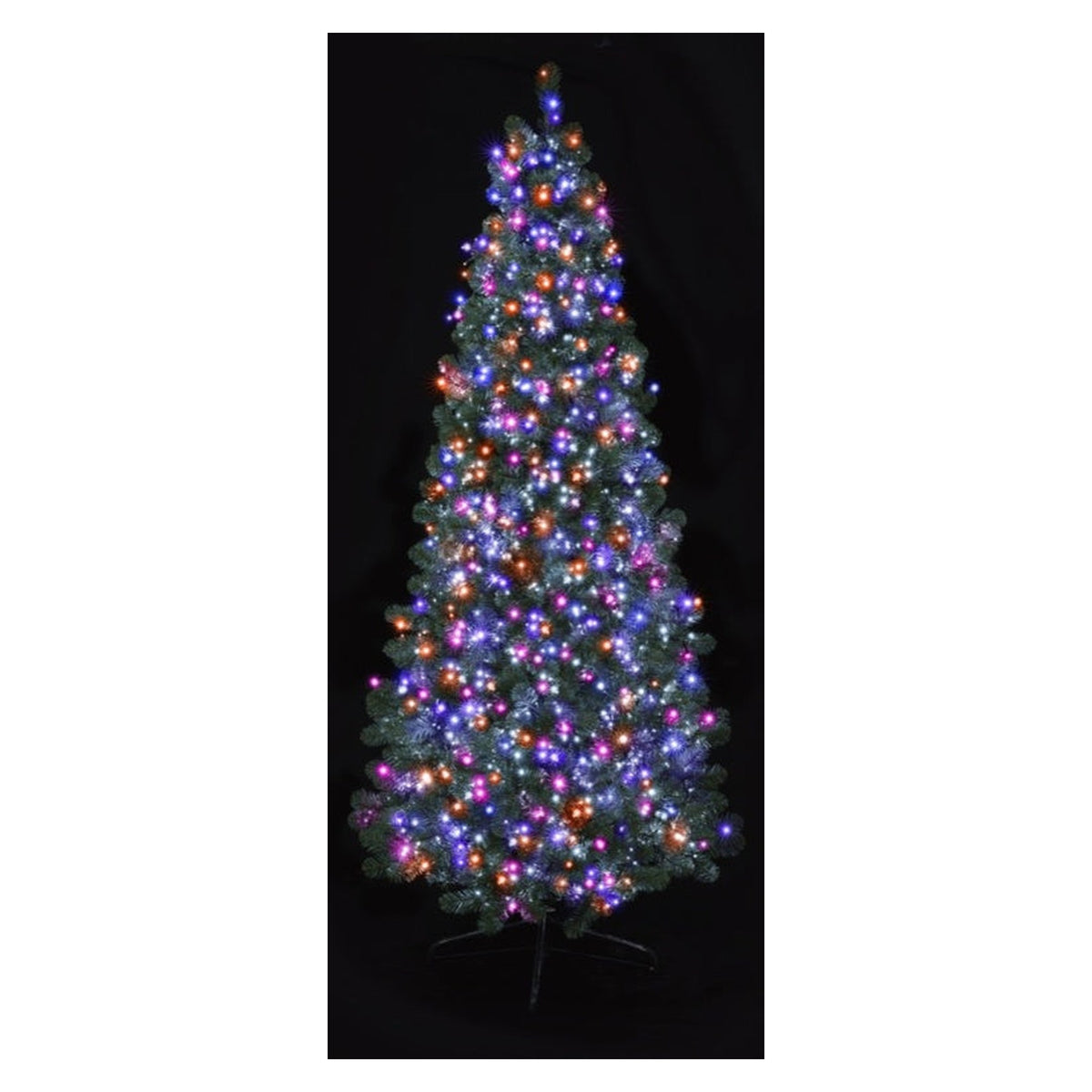 Premier 1000 LED multi action Treebrights with rainbow lights on green cable