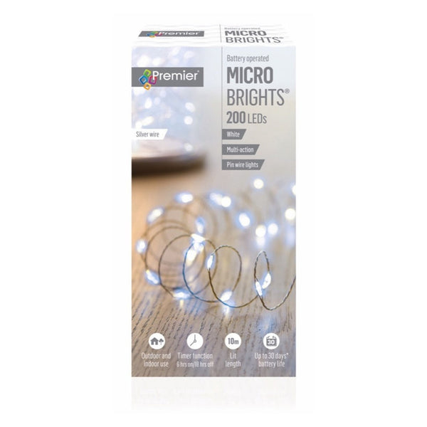 Premier 200 LED white battery operated microbrights
