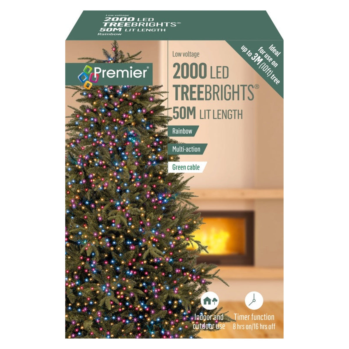 Premier 2000 LED rainbow TREEbrights with timer