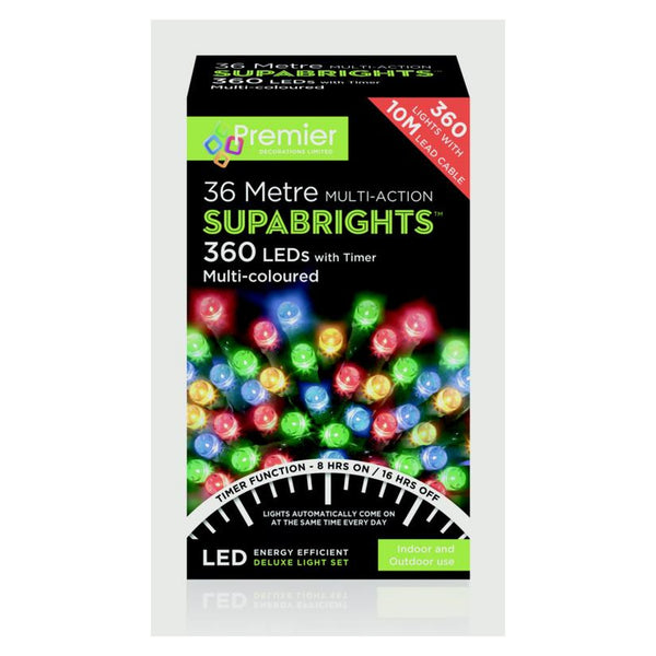 Premier 360 LED multi colour Supabrights with timer