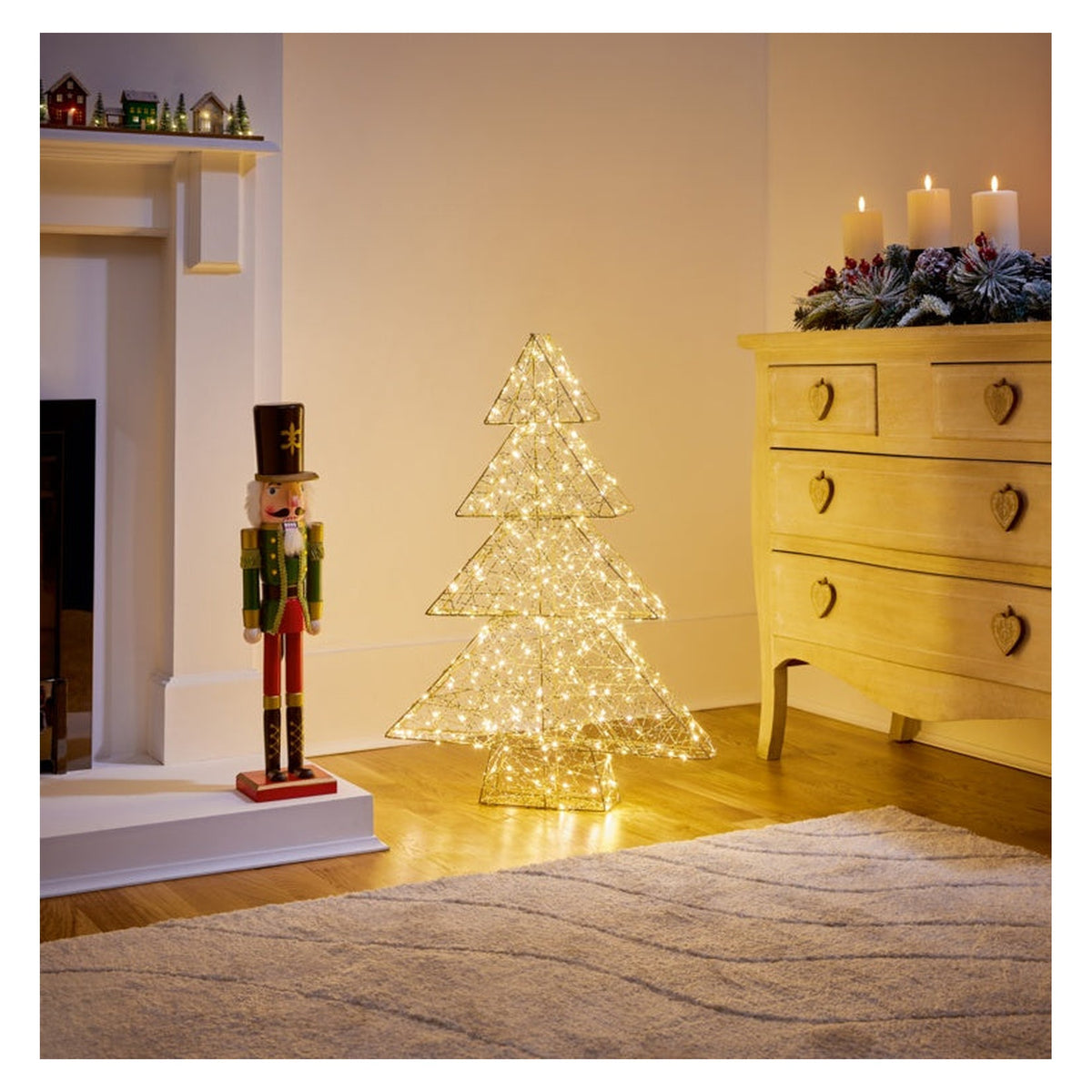 Premier lit Golden Elegance twist Christmas tree 60cm