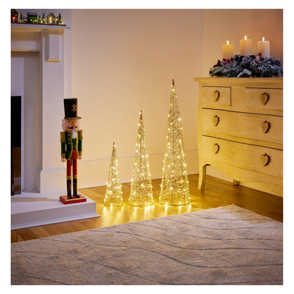 Premier lit golden elegance twist cones set of 3, 80cm
