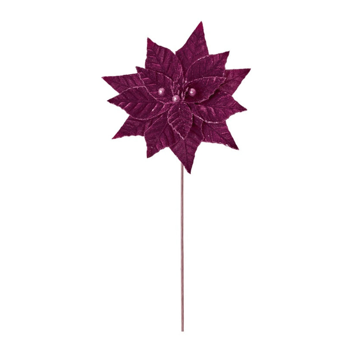 Premier plum velvet poinsettia, 50cm