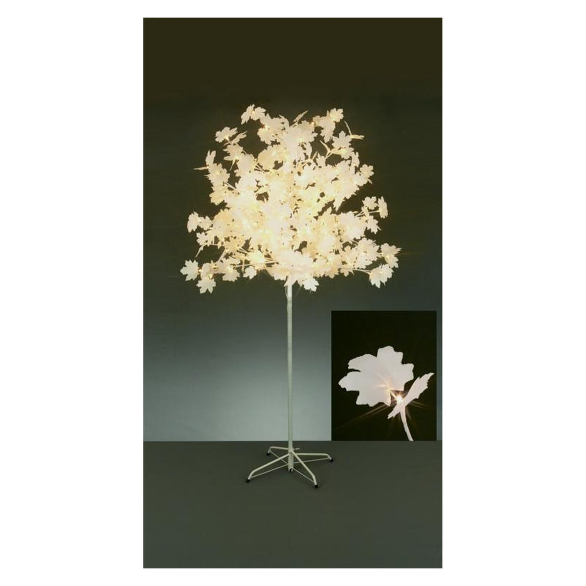Premier white maple leaf tree with 400 warm white LEDs