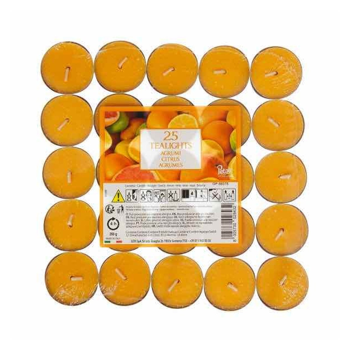 Price's Candles Petali citrus tealights, pack of 25