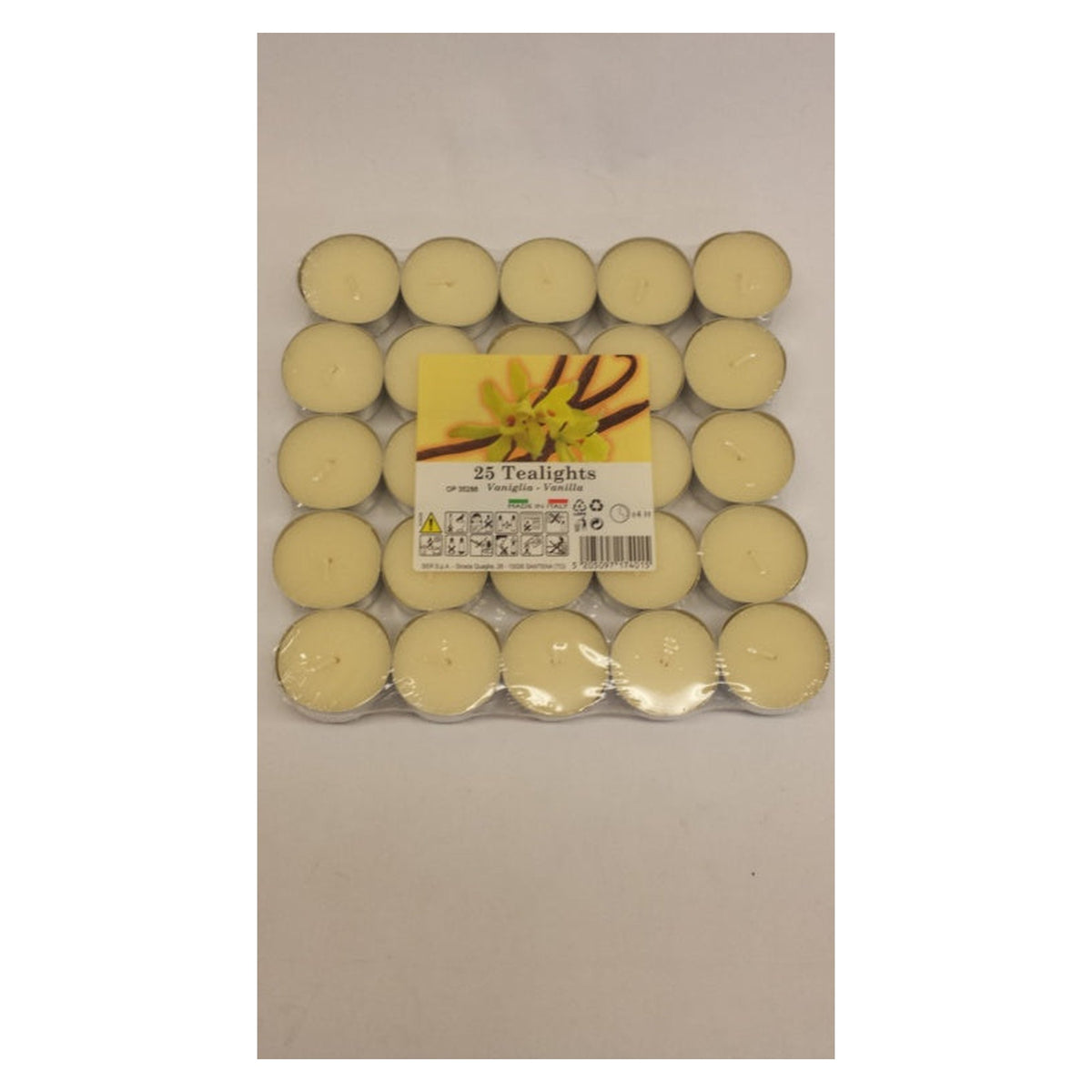 Price's Candles Petali vanilla tealights pack of 25