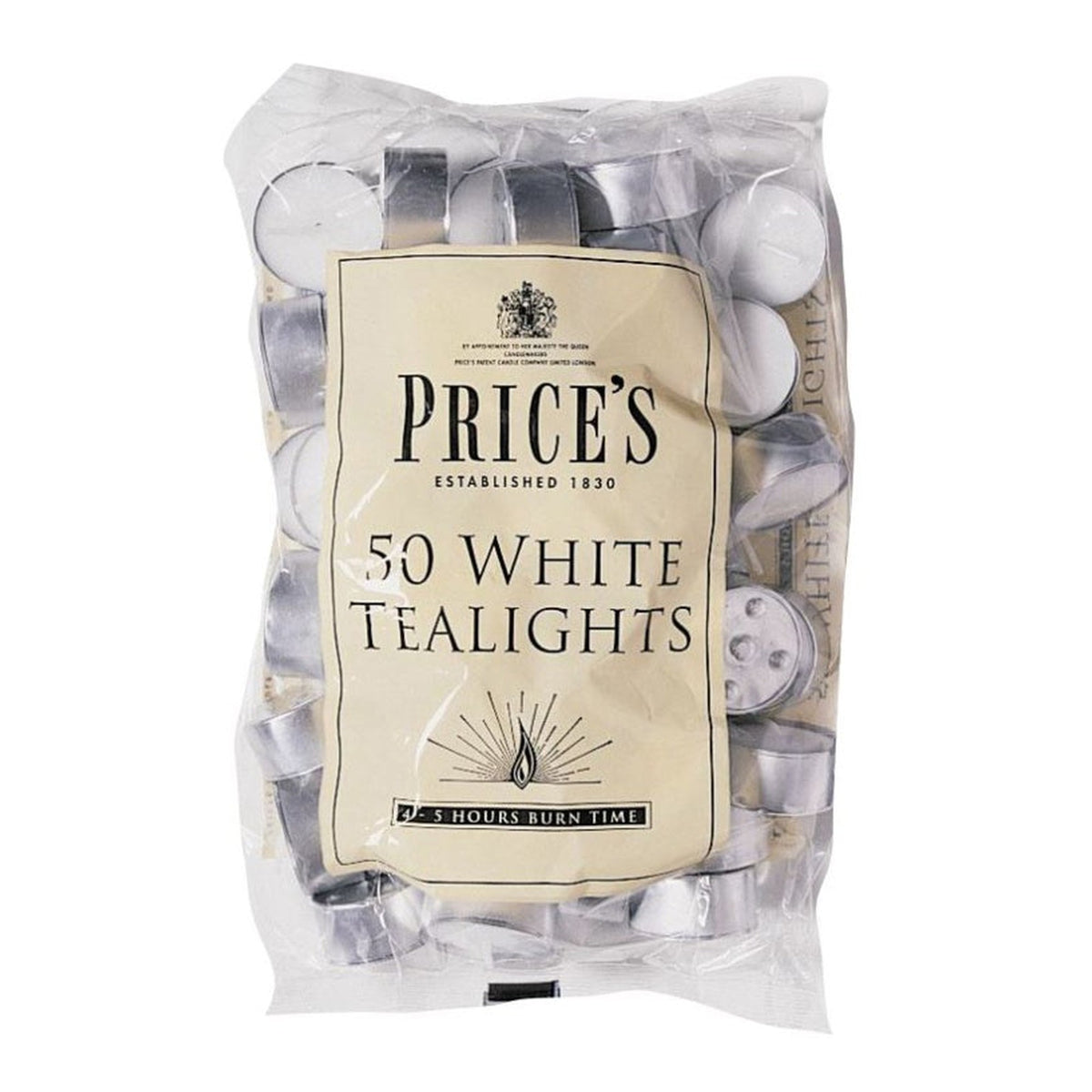 Price's Candles white tealights pack of 50