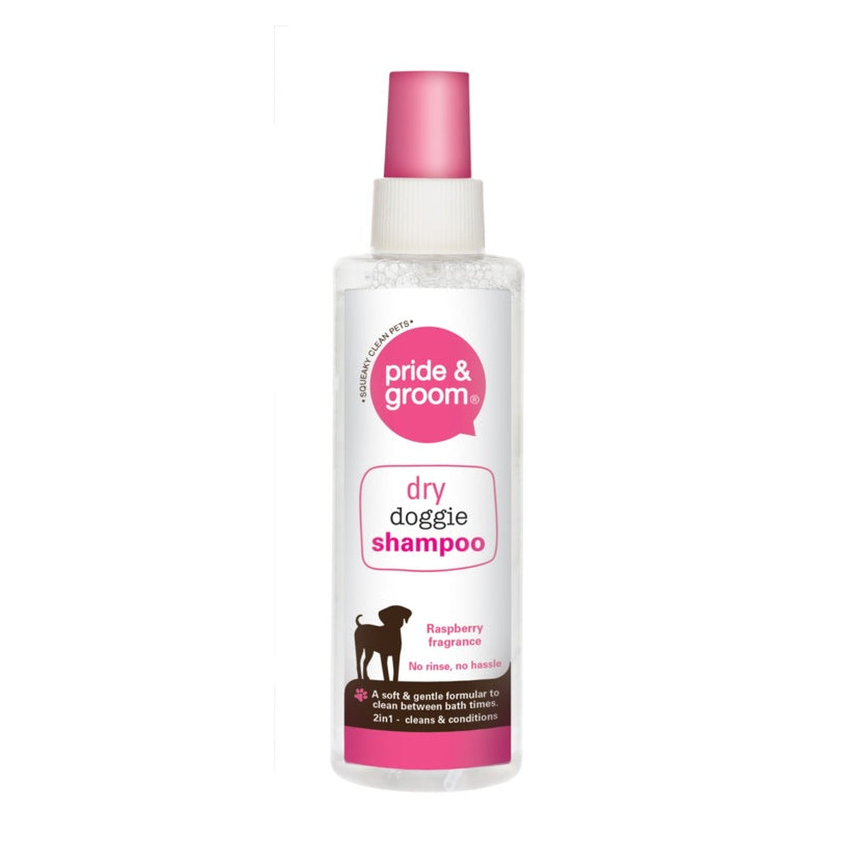 Pride and Groom dry shampoo spray for pets 200ml