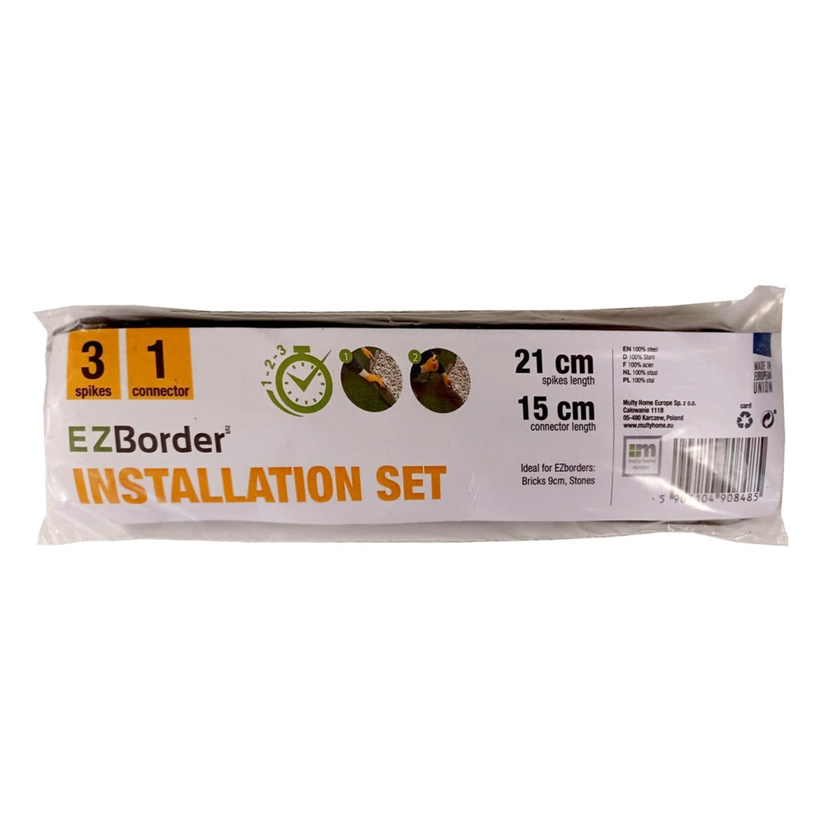 Primeur EZ Border 9cm installation set in grey