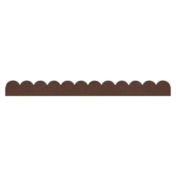 Primeur Flexi Curve scallop border in Earth, 120cm