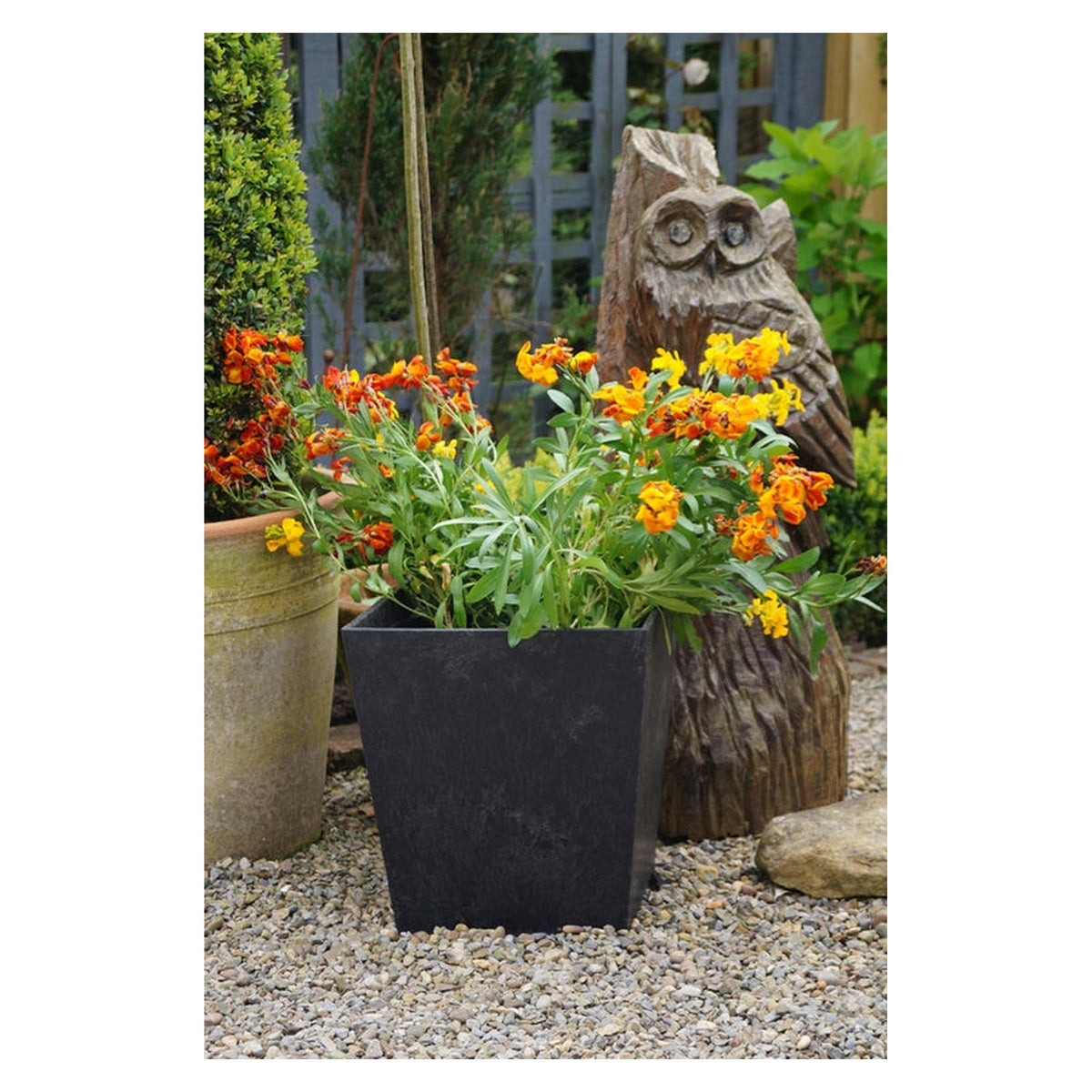 Primeur Sonata 33cm slate self-watering planter, view 2