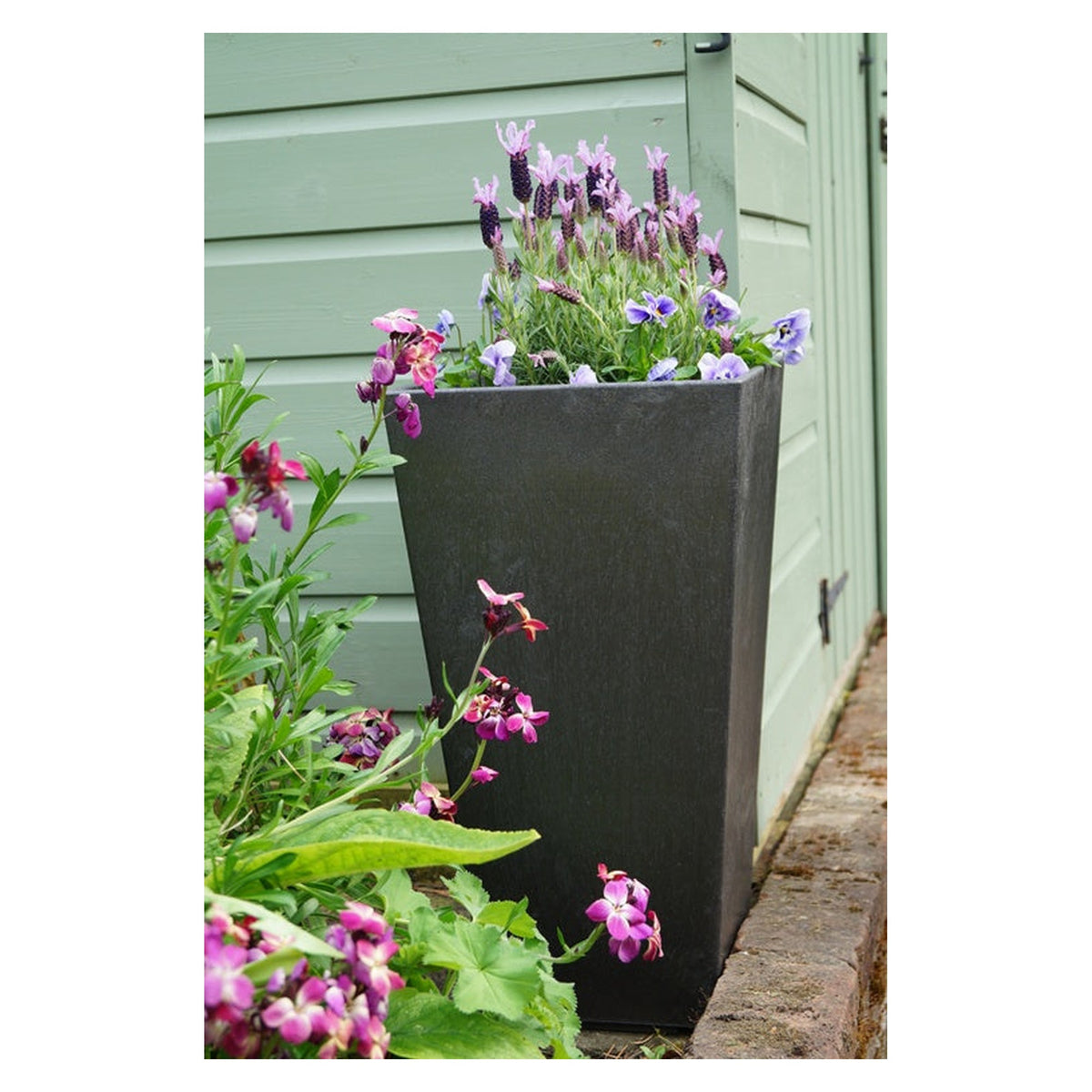 Primeur Sonata 70cm slate self-watering planter, view 2