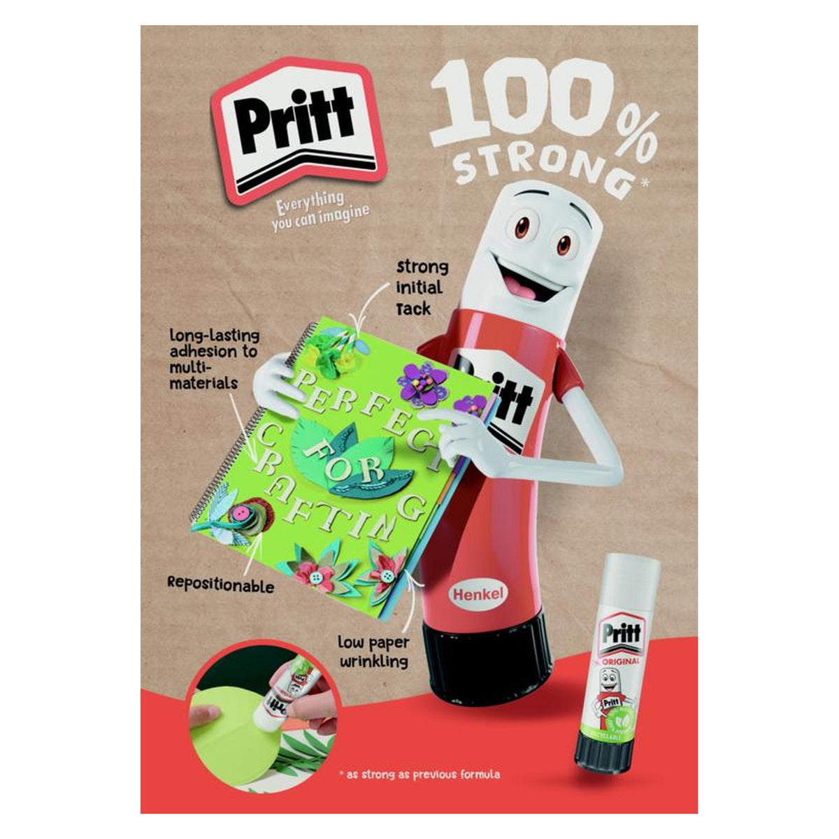 Pritt glue stick 11g on card, view 11