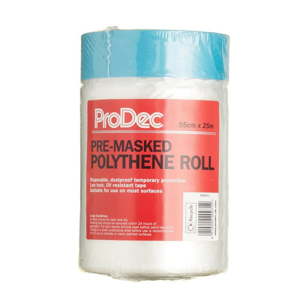 ProDec pre-masked polythene roll 55cm x 25m