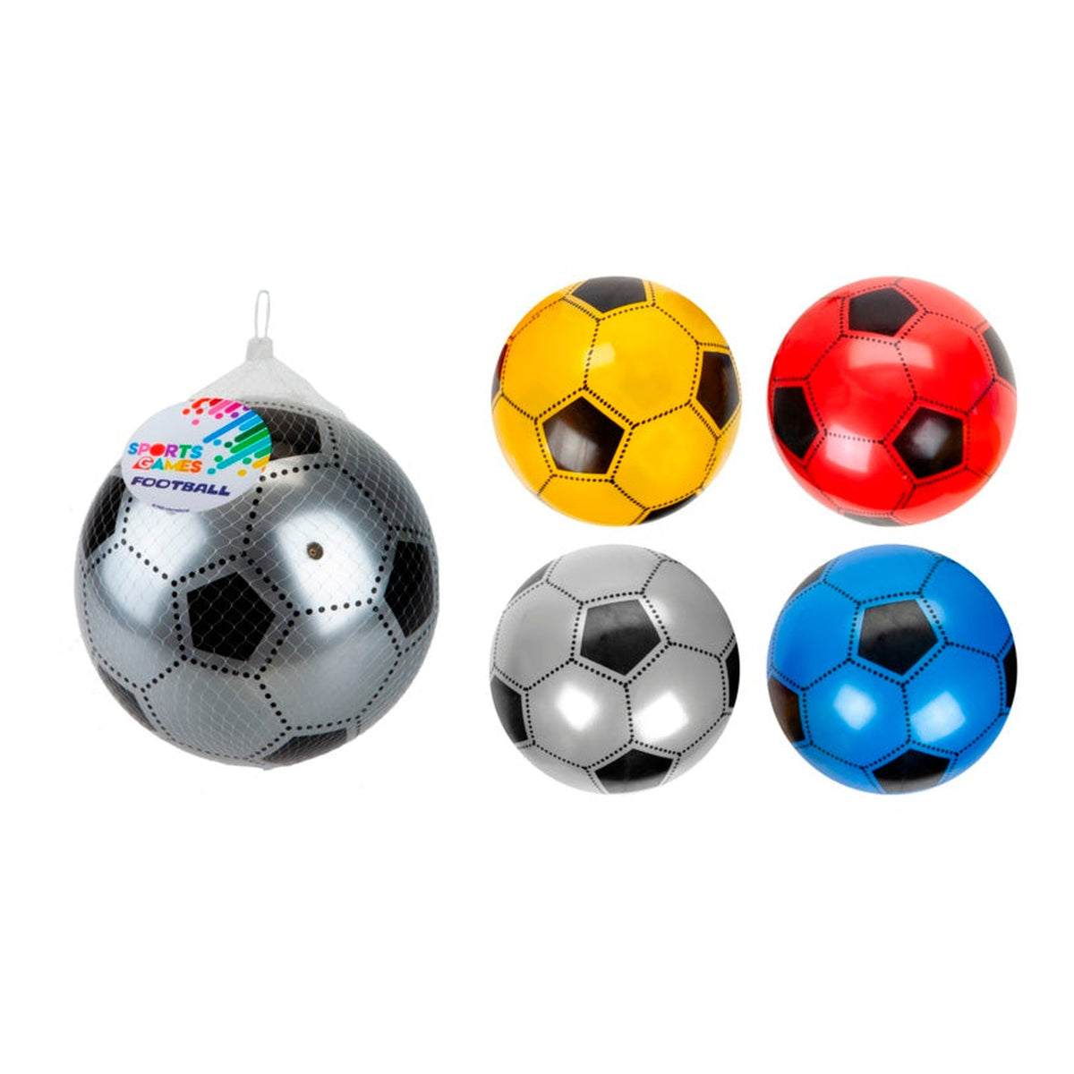 PVC Soccer Ball In Net Bag - 9"