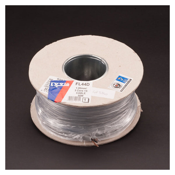 PX BASEC grey 3 core cable 1mm 50m