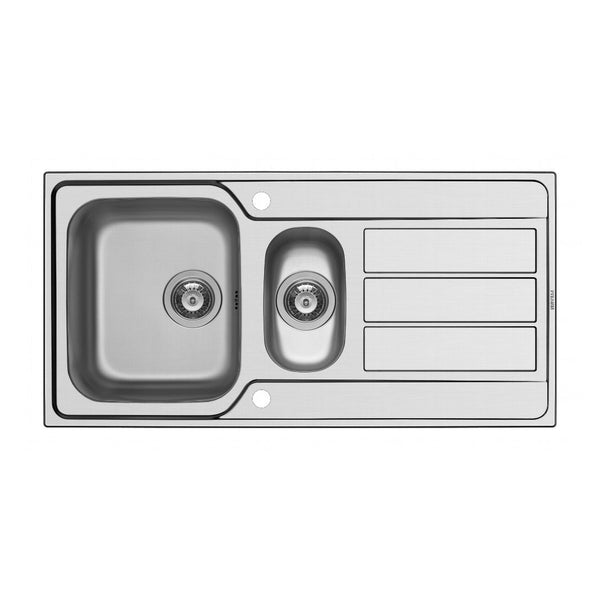 Pyramis Athena stainless steel 1.5 bowl inset sink