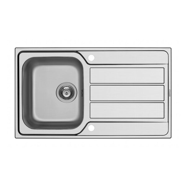 Pyramis Athena stainless steel single bowl inset sink
