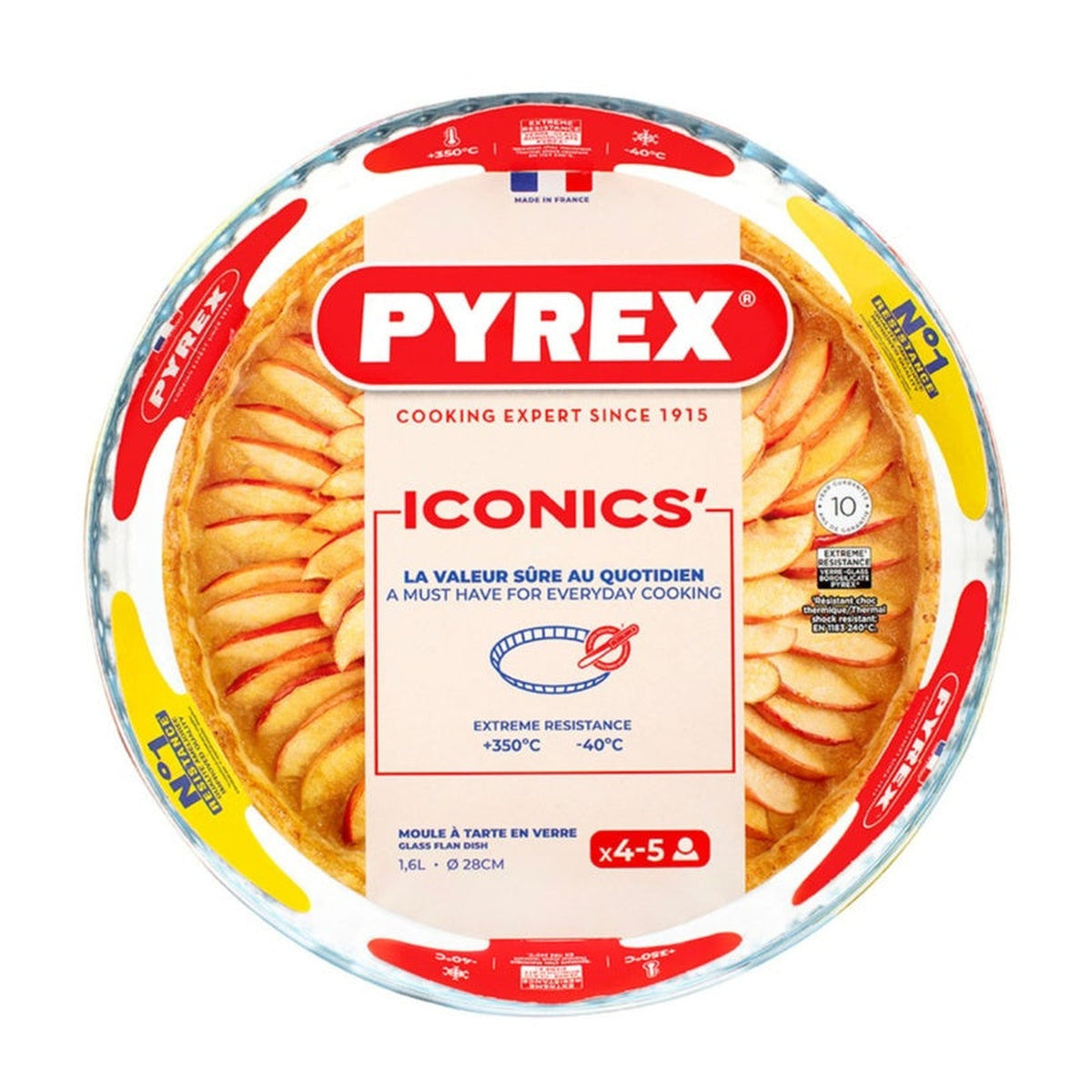 Pyrex Iconics 27cm glass flan dish