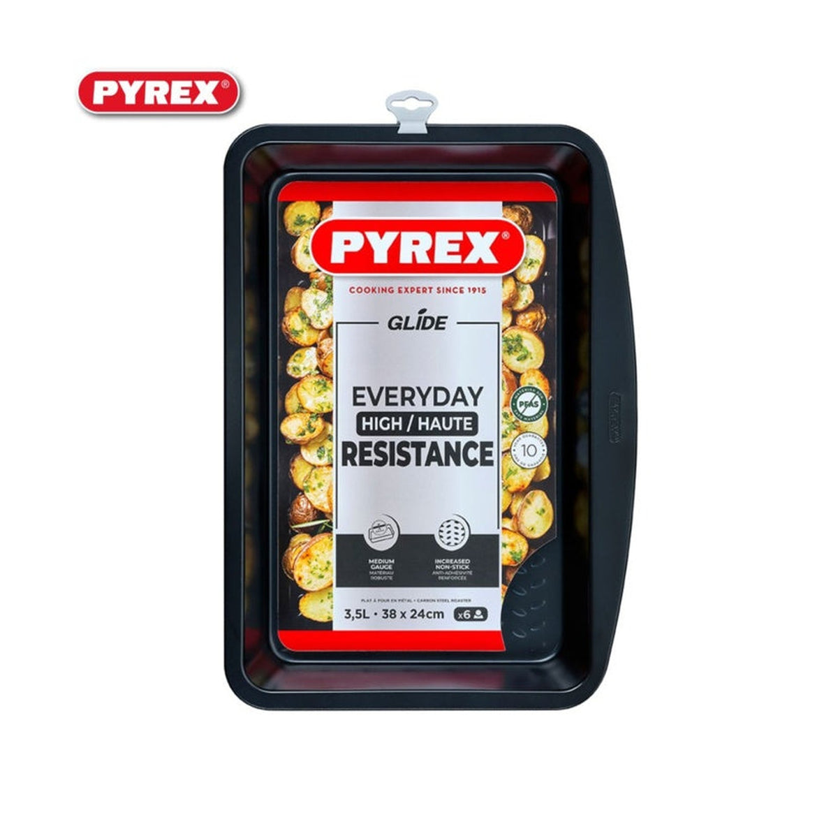Pyrex PX Glide 38 x 22cm rectangular roaster