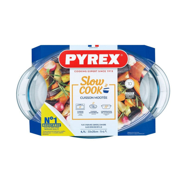 Pyrex Slow Cook 4.1L oval casserole dish