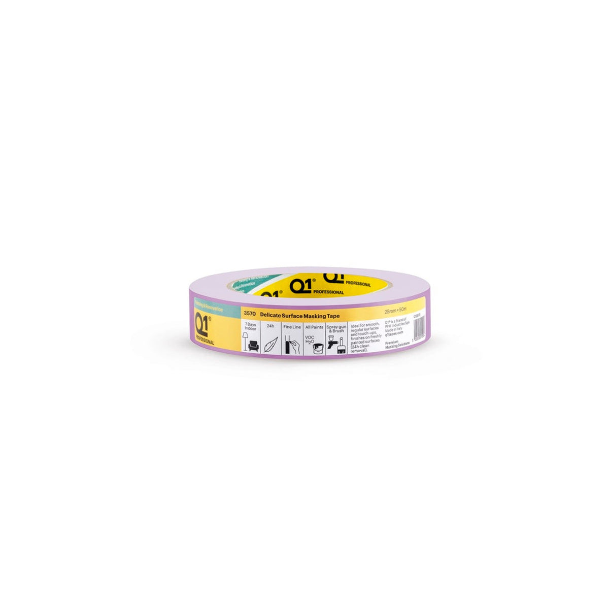 Q1 delicate surface masking tape 25mm x 50m