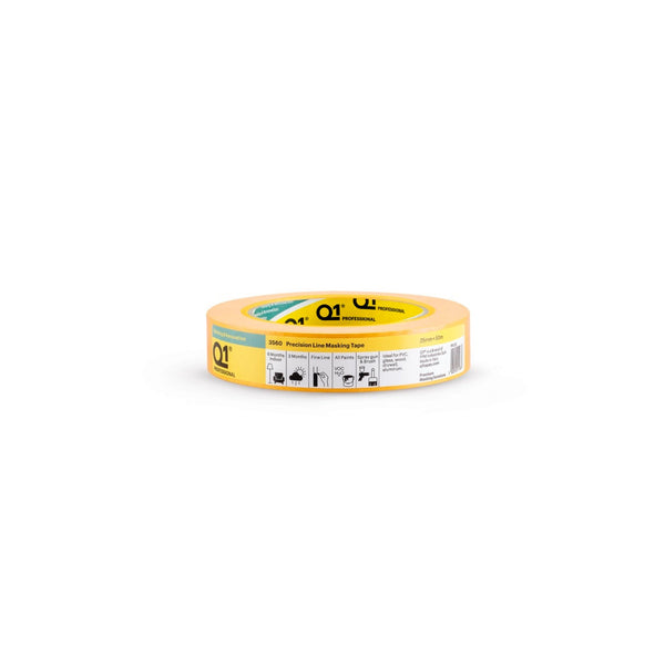 Q1 precision line masking tape 25mm x 50m roll