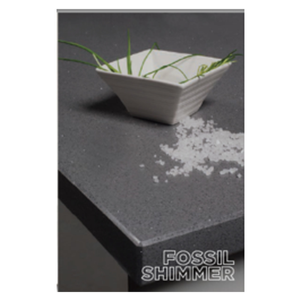 Grey Shimmer quartz worktop slab 30mm