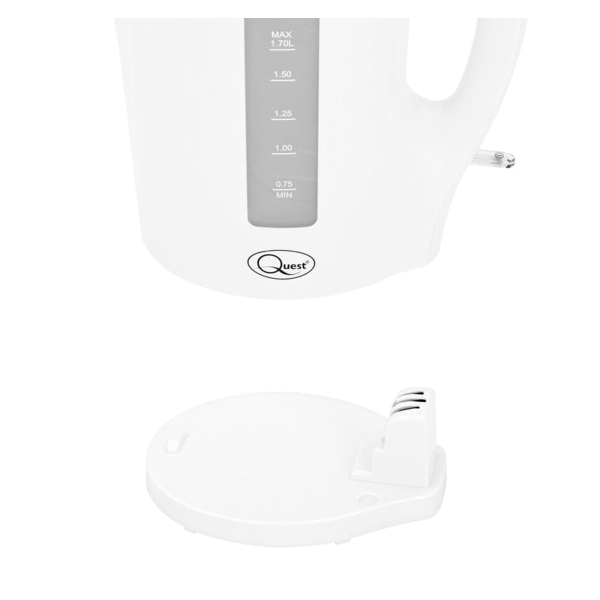 Quest 1.7L white cordless jug kettle, view 4