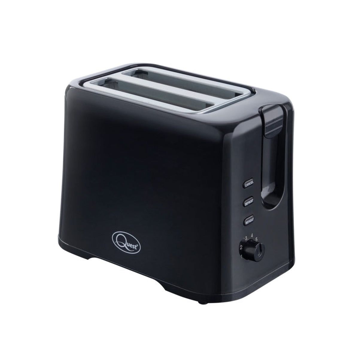 Quest black 2 slice toaster, view 2