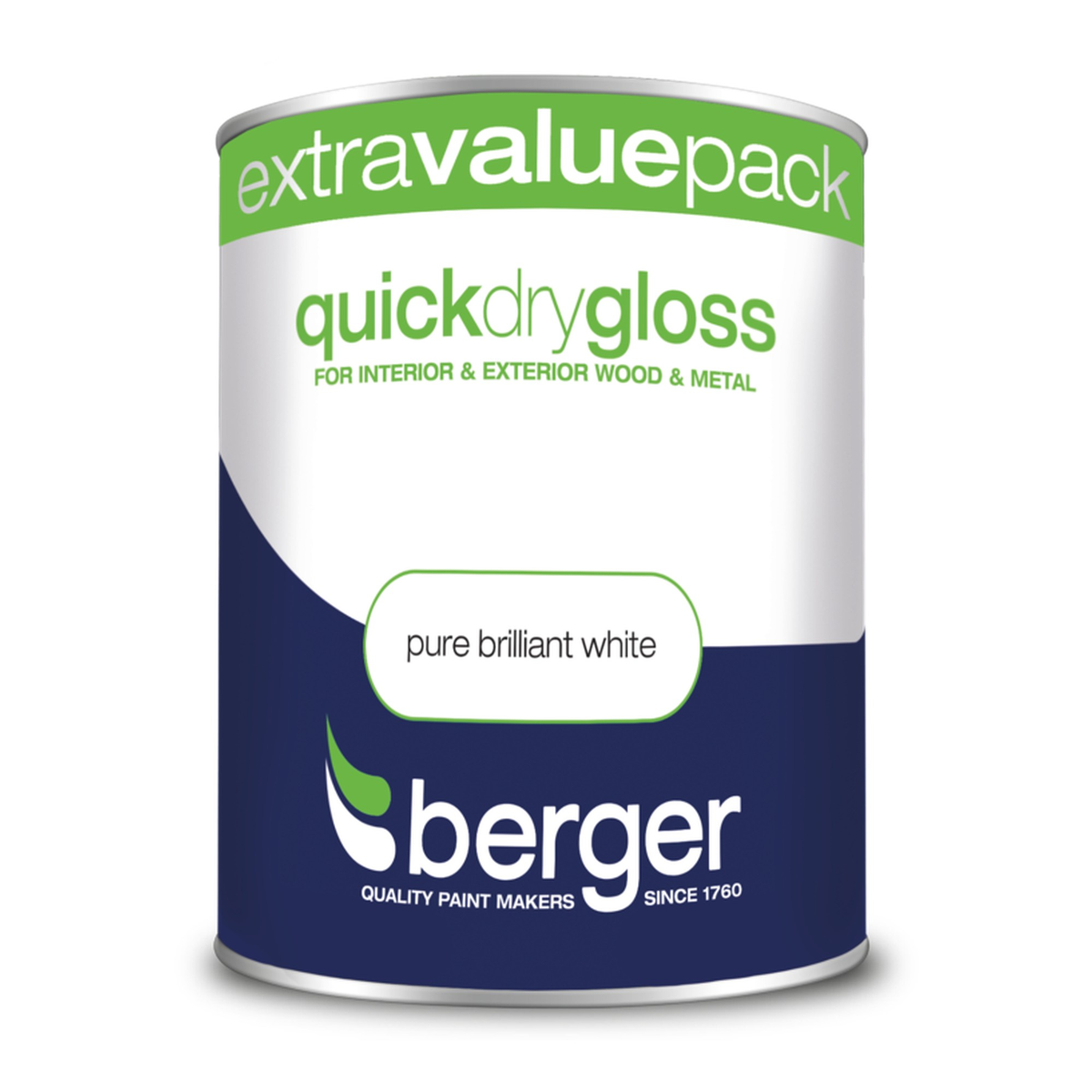 Quick Dry Gloss 1.25L - White, view 2