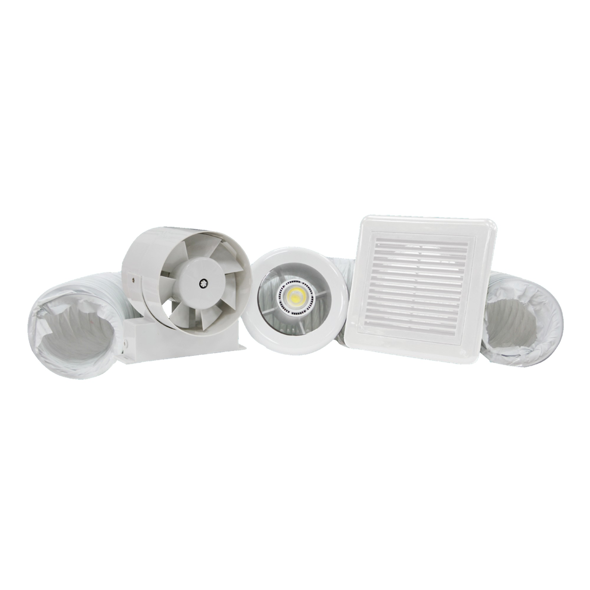 Quiet LED Showerlite Fan Kit 100mm - 4", view 2