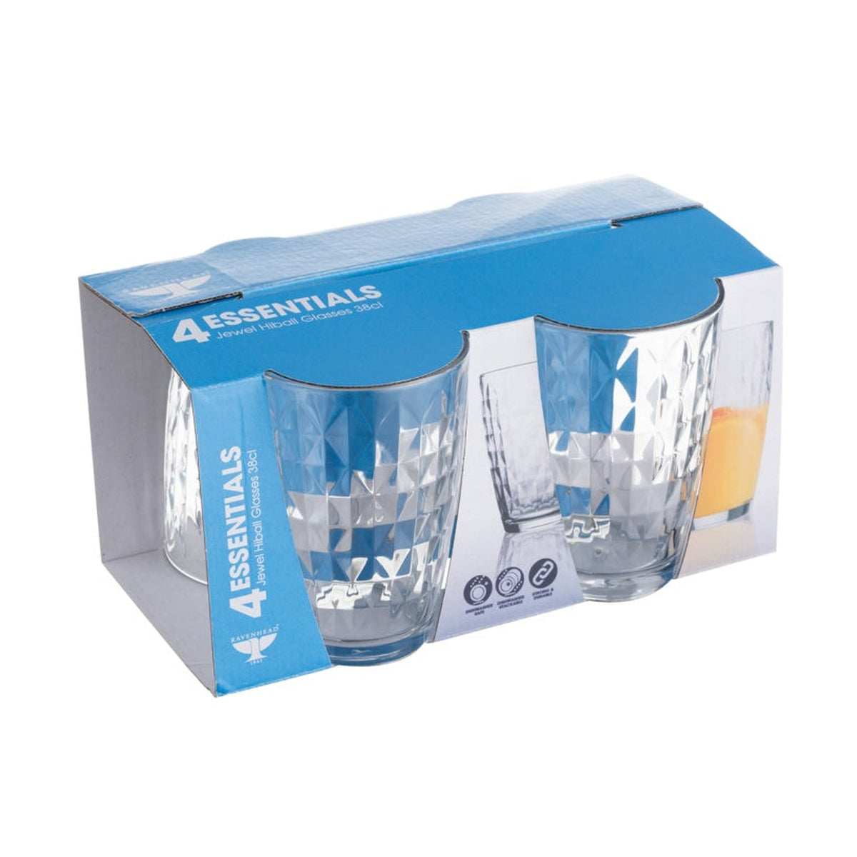 Ravenhead Essentials Jewel mixer glasses set of 4, view 3