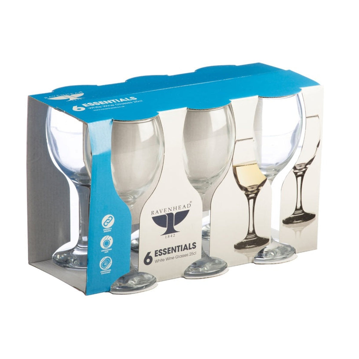 Ravenhead 25cl white wine glasses, sleeve of 6, view 2