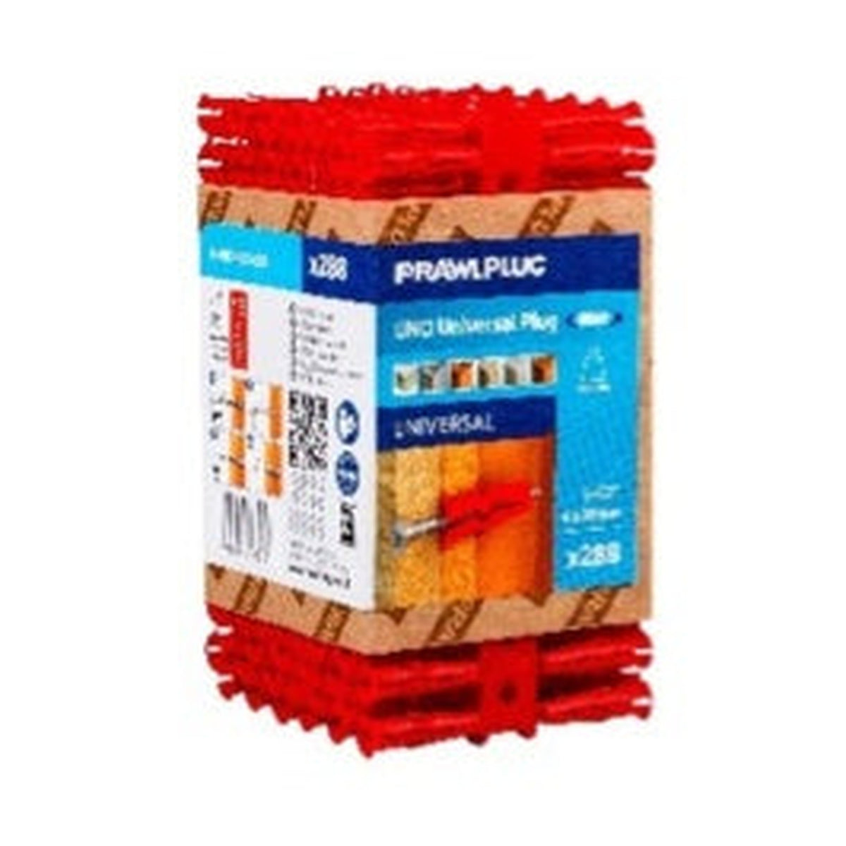 Pack of 288 red Rawlplug universal wall plugs