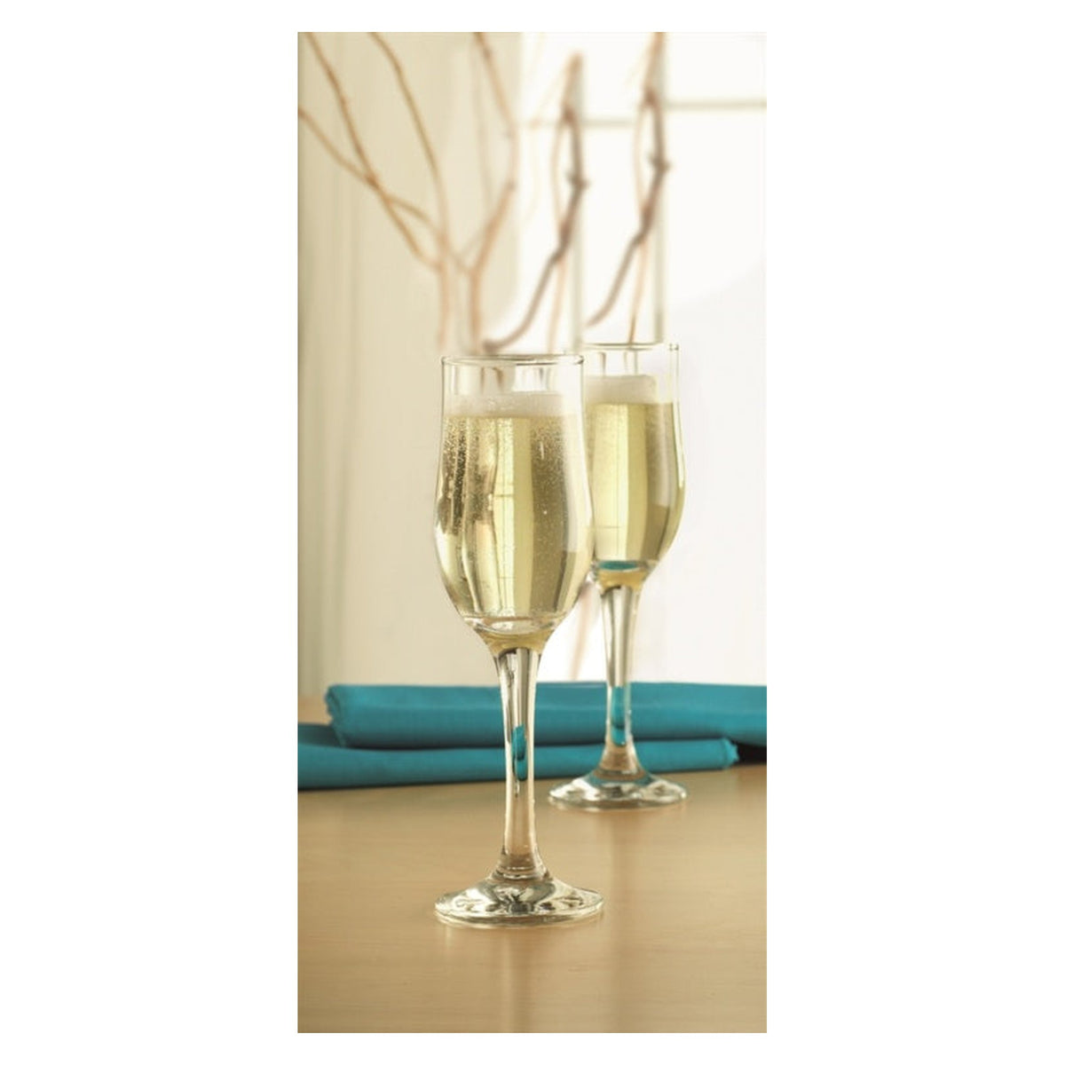 Set of four Rayware Tulip 20cl champagne flutes, view 2