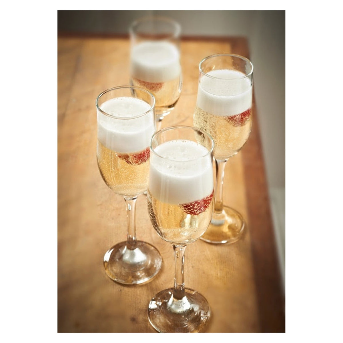 Set of four Rayware Tulip 20cl champagne flutes, view 3