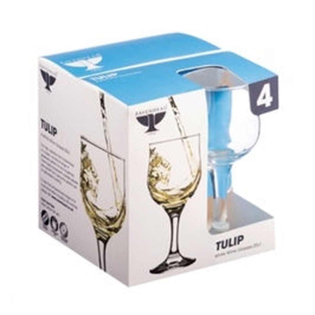 Pack of four Rayware Tulip 20cl white wine glasses, view 3