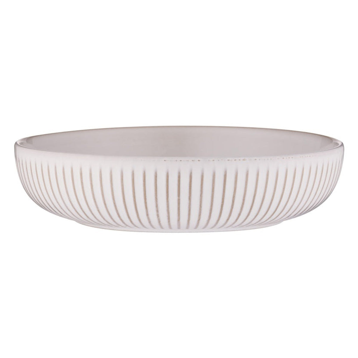 Reactive Ridge Pasta Bowl - White 15cm