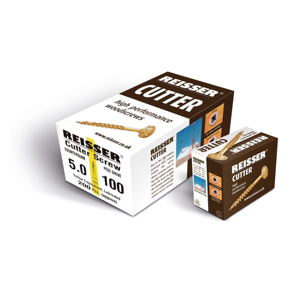 Reisser Cutter woodscrews 5.0 x 100mm, box of 200, view 2