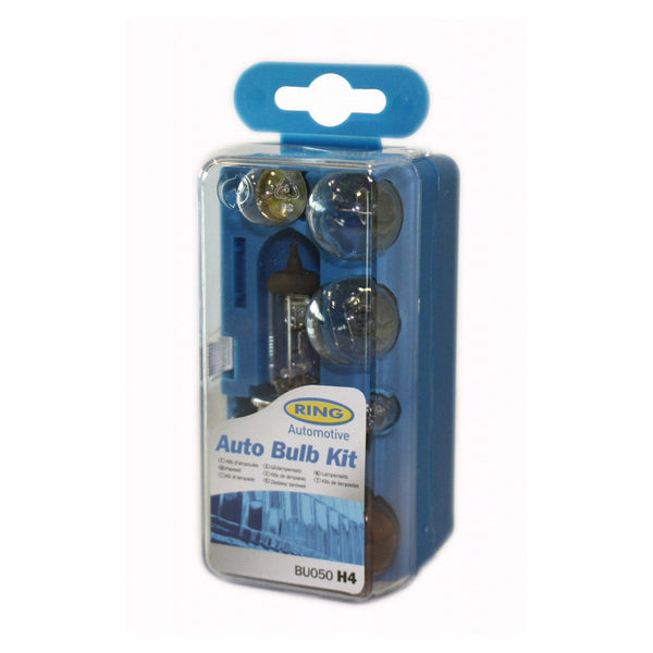 Ring H4 mini auto bulb kit with headlamp, indicator and tail bulbs and fuses