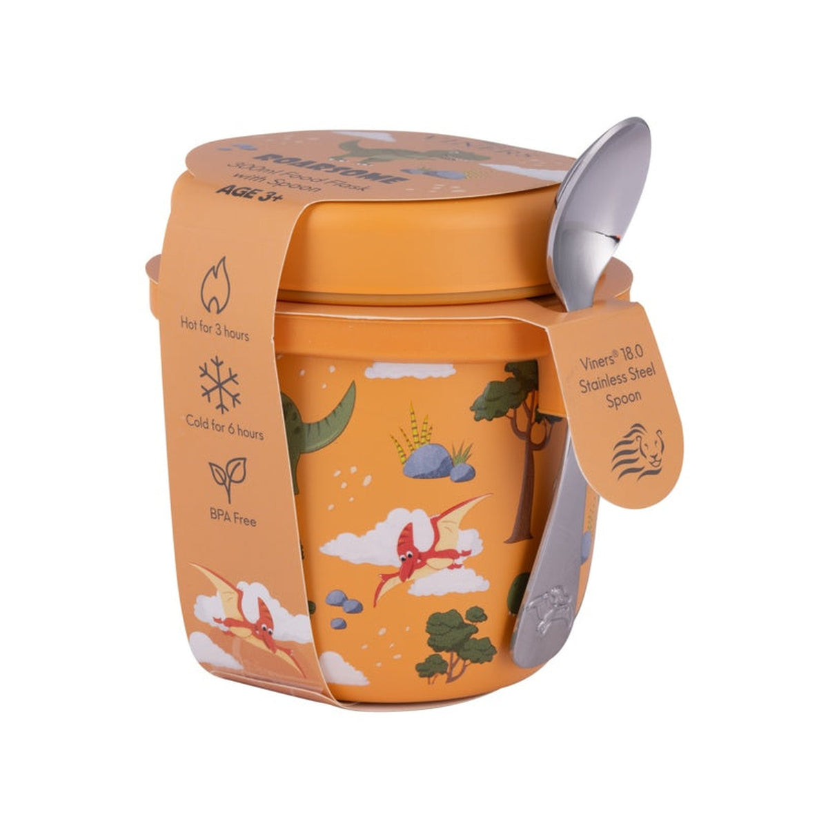 Roarsome Food Flask W Spoon - 300ml, view 2