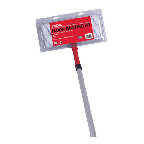 Rodo 4 piece floor painting kit with 12 inch roller refills and handle