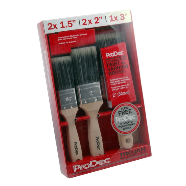 Rodo Trojan 5 piece paint brush set