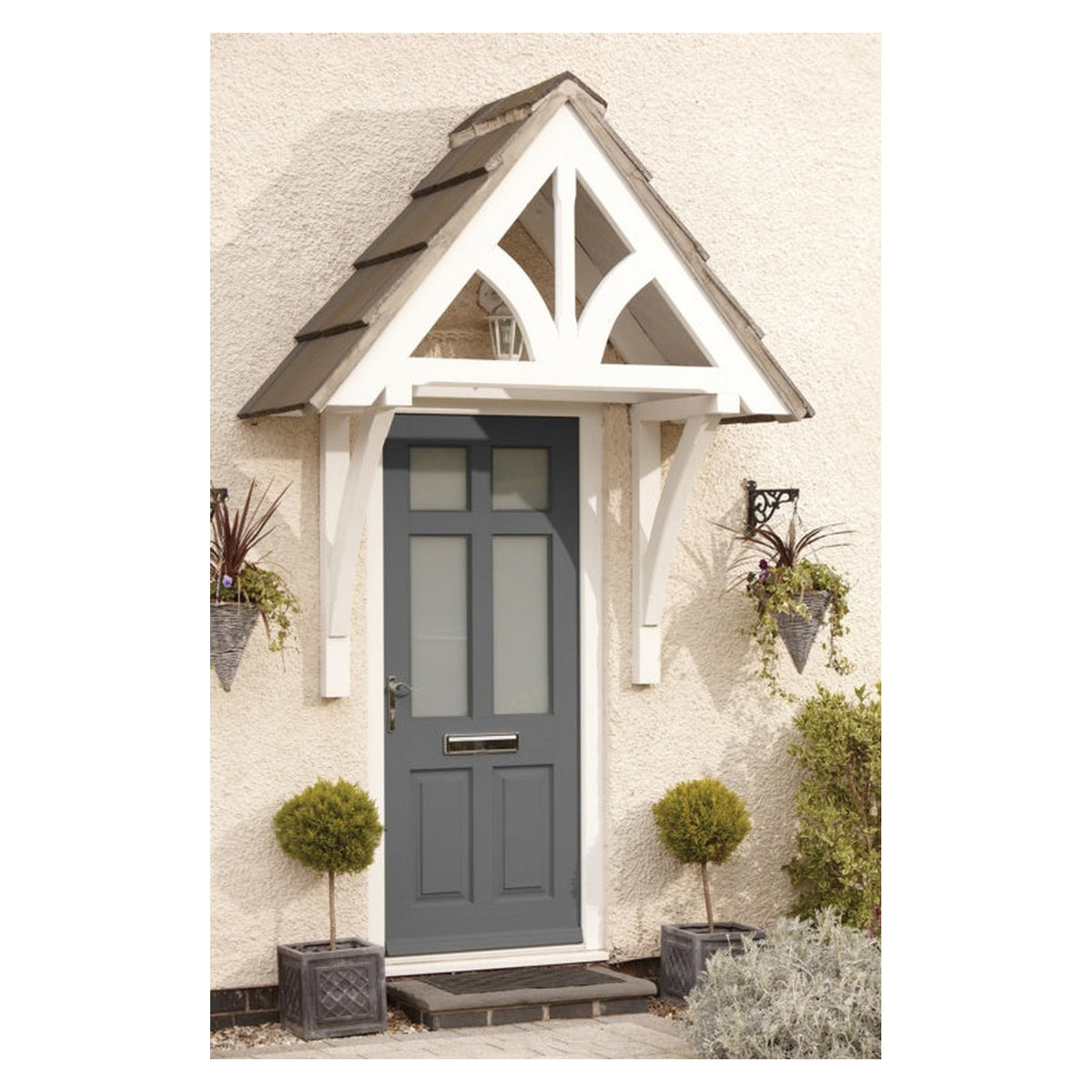 Ronseal 10 Year Weatherproof Satin Wood Paint 750ml in Grey, view 2