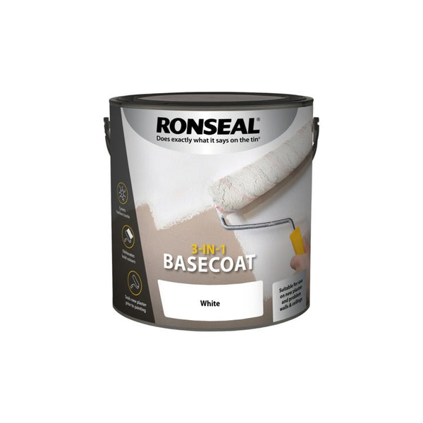 Ronseal 3 in 1 Basecoat White 2.5L tin