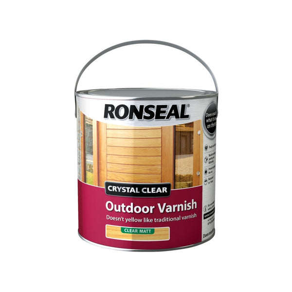 Ronseal Crystal Clear Outdoor Varnish Matt 2.5L